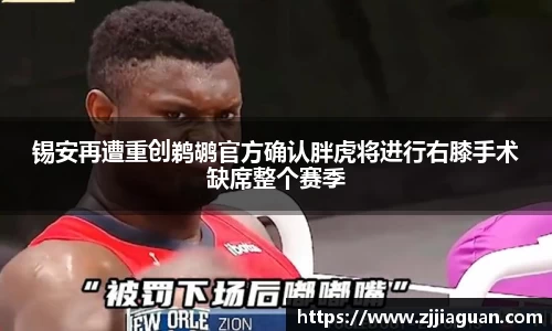 锡安再遭重创鹈鹕官方确认胖虎将进行右膝手术缺席整个赛季